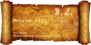 Metzler Lili névjegykártya